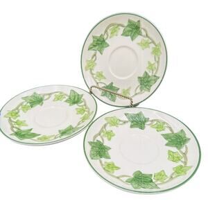 Set of 3 SAUCERS ONLY Franciscan Ivy USA Dinnerware Vintage